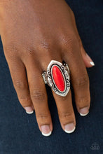 Load image into Gallery viewer, Santa Fe Serenity- Red Stone Ring- Paparazzi Accessories