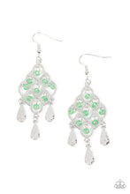Load image into Gallery viewer, Sentimental Shimmer- Green Earrings- Paparazzi Accessories