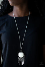 Load image into Gallery viewer, Rural Rustler - White Stone Necklace- Paparazzi Accessories