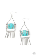 Load image into Gallery viewer, Tribal Tapestry - Blue Earrings- Paparazzi Accessories