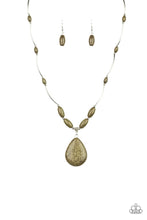 Load image into Gallery viewer, Explore The Elements - Green Stone Necklace- Paparazzi Accessories
