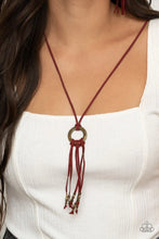 Load image into Gallery viewer, Feel At Homespun- Red Necklace- Paparazzi Accessories