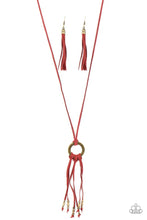 Load image into Gallery viewer, Feel At Homespun- Red Necklace- Paparazzi Accessories