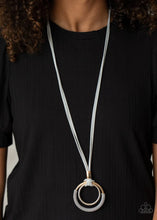 Load image into Gallery viewer, Elliptical Essence- Silver Necklace- Paparazzi Accessories