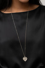 Load image into Gallery viewer, Letters of Love- White Heart Necklace- Paparazzi Accessories