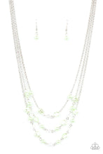 Load image into Gallery viewer, Let The Record GLOW - Green Necklace- Paparazzi Accessories