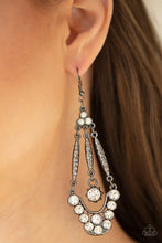 Load image into Gallery viewer, High-Ranking Radiance - Black Gunmetal Earrings- Paparazzi Accessories