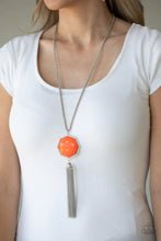 Load image into Gallery viewer, Prismatically Polygon - Orange Necklace- Paparazzi Accessories