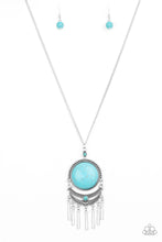 Load image into Gallery viewer, Rural Rustler - Blue Stone Necklace- Paparazzi Accessories