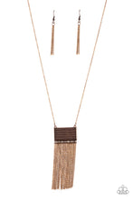 Load image into Gallery viewer, Totally Tassel - Copper Necklace- Paparazzi Accessories