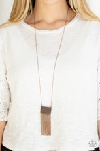 Load image into Gallery viewer, Totally Tassel - Copper Necklace- Paparazzi Accessories