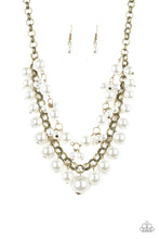 Load image into Gallery viewer, BALLROOM Service - Brass Necklace- Paparazzi Accessories