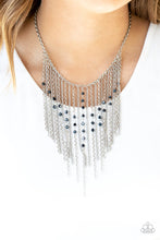 Load image into Gallery viewer, First Class Fringe - Blue Necklace- Paparazzi Accessories