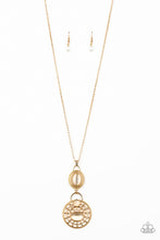 Load image into Gallery viewer, Hook, VINE, and Sinker - Gold Necklace- Paparazzi Accessories