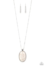 Load image into Gallery viewer, Stone Stampede - White Stone Necklace- Paparazzi Accessories