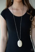Load image into Gallery viewer, Stone Stampede - White Stone Necklace- Paparazzi Accessories