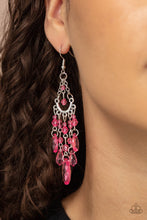 Load image into Gallery viewer, Paid Vacation - Pink Earrings- Paparazzi Accessories