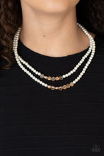 Load image into Gallery viewer, Poshly Petite - Gold Pearl Necklace- Paparazzi Accessories