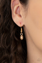 Load image into Gallery viewer, Poshly Petite - Gold Pearl Necklace- Paparazzi Accessories