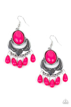Load image into Gallery viewer, Prairie Flirt - Pink Earrings- Paparazzi Accessories
