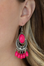 Load image into Gallery viewer, Prairie Flirt - Pink Earrings- Paparazzi Accessories