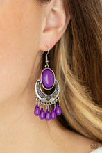 Load image into Gallery viewer, Prairie Flirt - Purple Earrings- Paparazzi Accessories