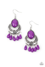 Load image into Gallery viewer, Prairie Flirt - Purple Earrings- Paparazzi Accessories