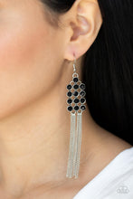 Load image into Gallery viewer, Tasteful Tassel - Black Earrings -Paparazzi Accessories
