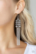 Load image into Gallery viewer, Tasteful Tassel - Silver Earrings -Paparazzi Accessories