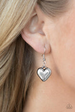 Load image into Gallery viewer, Chicly Cupid - Silver Heart Necklace- Paparazzi Accessories