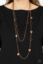 Load image into Gallery viewer, Chicly Cupid - Copper Heart Necklace- Paparazzi Accessories