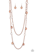Load image into Gallery viewer, Chicly Cupid - Copper Heart Necklace- Paparazzi Accessories