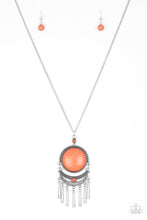Load image into Gallery viewer, Rural Rustler- Orange Stone Necklace- Paparazzi Accessories