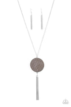 Load image into Gallery viewer, Wondrously Woven- Silver Necklace- Paparazzi Accessories