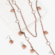 Load image into Gallery viewer, Chicly Cupid - Copper Heart Necklace- Paparazzi Accessories