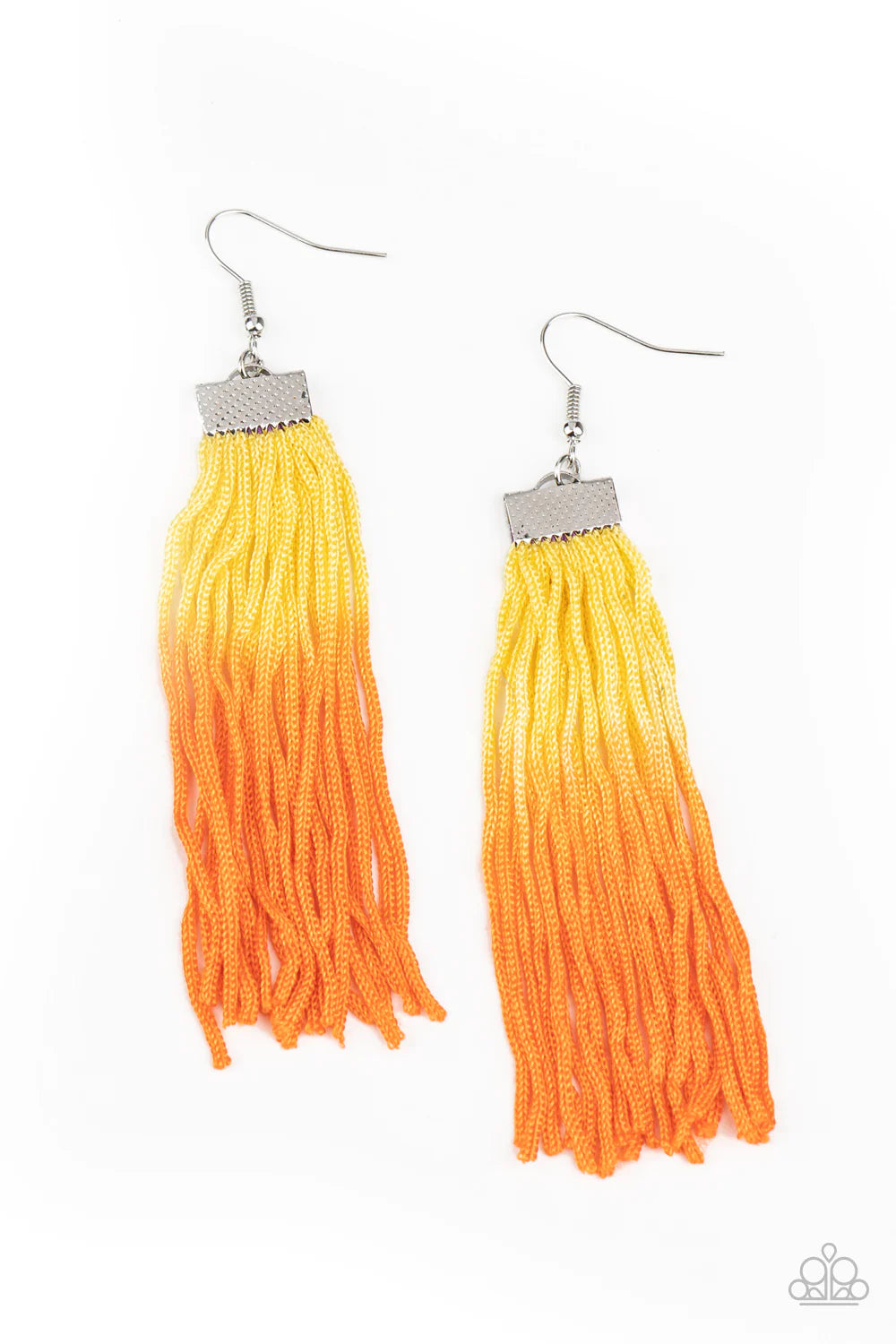 Dual Immersion- Yellow Earrings- Paparazzi Accessories