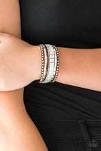 Load image into Gallery viewer, Rock Star Rocker- Brown Wrap Bracelet- Paparazzi Accessories
