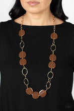 Load image into Gallery viewer, Posh Promenade- Brown Necklace- Paparazzi Accessories
