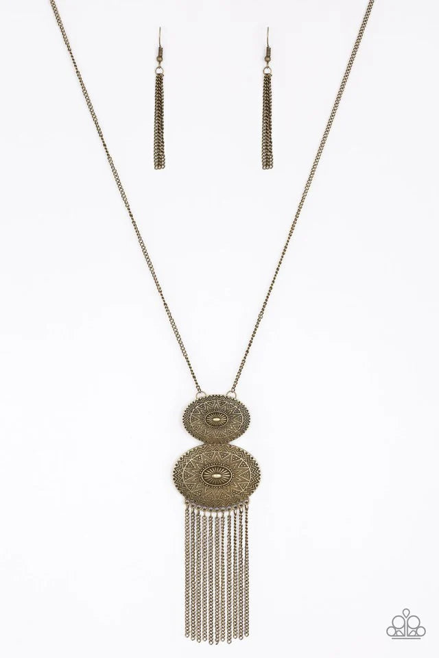 Sun Goddess- Brass Necklace- Paparazzi Accessories