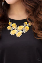 Load image into Gallery viewer, Iridescently Irresistible - Yellow Necklace- Paparazzi Accessories
