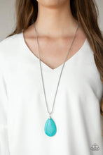 Load image into Gallery viewer, Sedona Sandstone - Blue Stone Necklace- Paparazzi Accessories
