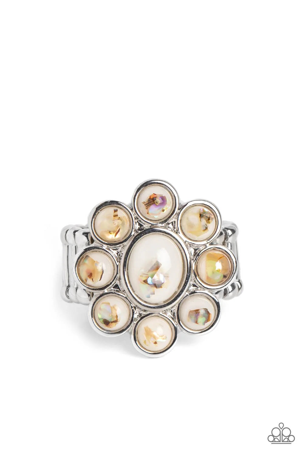 Time To SHELL-ebrate- White Ring- Paparazzi Accessories