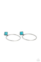 Load image into Gallery viewer, Canyon Circlet- Blue Earrings - Paparazzi Accessorie
