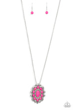 Load image into Gallery viewer, Mojave Medallion - Pink Necklace- Paparazzi Accessories
