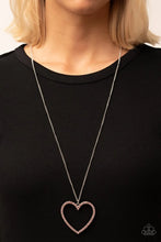 Load image into Gallery viewer, Va-Va-Valentine- Pink Heart Necklace- Paparazzi Accessories

