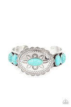 Load image into Gallery viewer, Canyon Heirloom- Blue Stone Cuff Bracelet- Paparazzi Accessories
