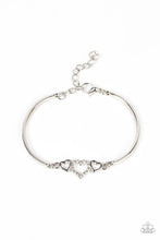 Load image into Gallery viewer, Cupids Confessions - White Heart Bracelet- Paparazzi Accessories
