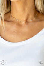 Load image into Gallery viewer, Little Miss Americana - Gold Star Choker Necklace- Paparazzi Accessories
