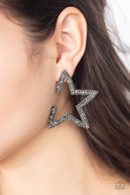 Load image into Gallery viewer, Star Player- Silver Star Earrings- Paparazzi Accessories
