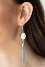 Load image into Gallery viewer, Oceanic Opalescence- White Earrings- Paparazzi Accessories
